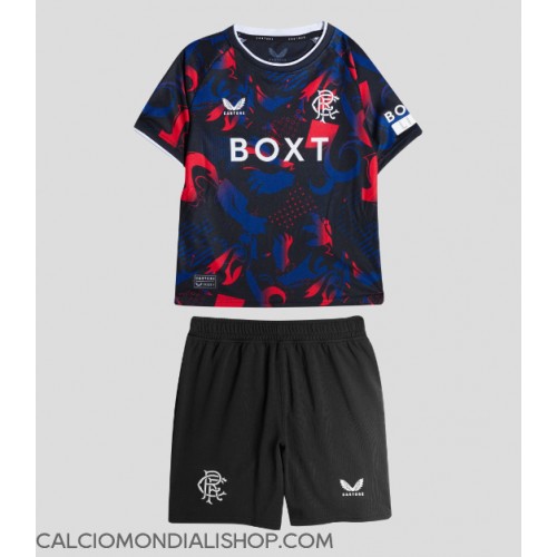 Maglie da calcio Rangers Terza Maglia Bambino 2024-25 Manica Corta (+ Pantaloni corti)